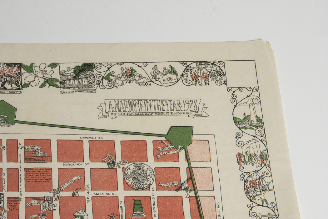 Vintage Map of New Orleans in 1928