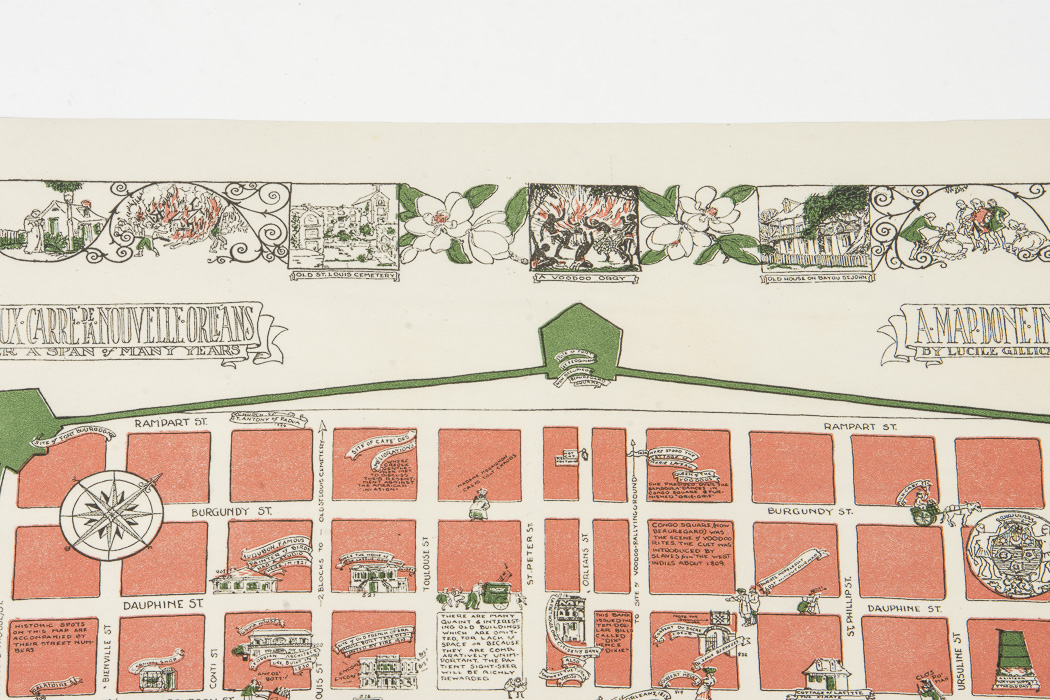 Vintage Map of New Orleans in 1928