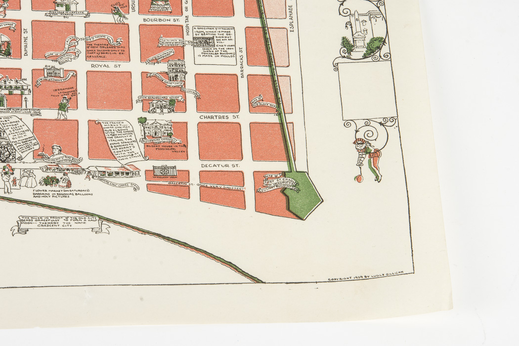 Vintage Map of New Orleans in 1928