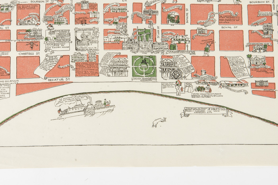 Vintage Map of New Orleans in 1928