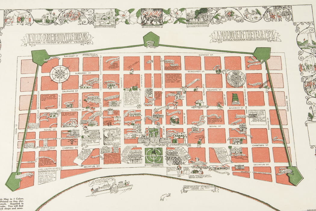 Vintage Map of New Orleans in 1928