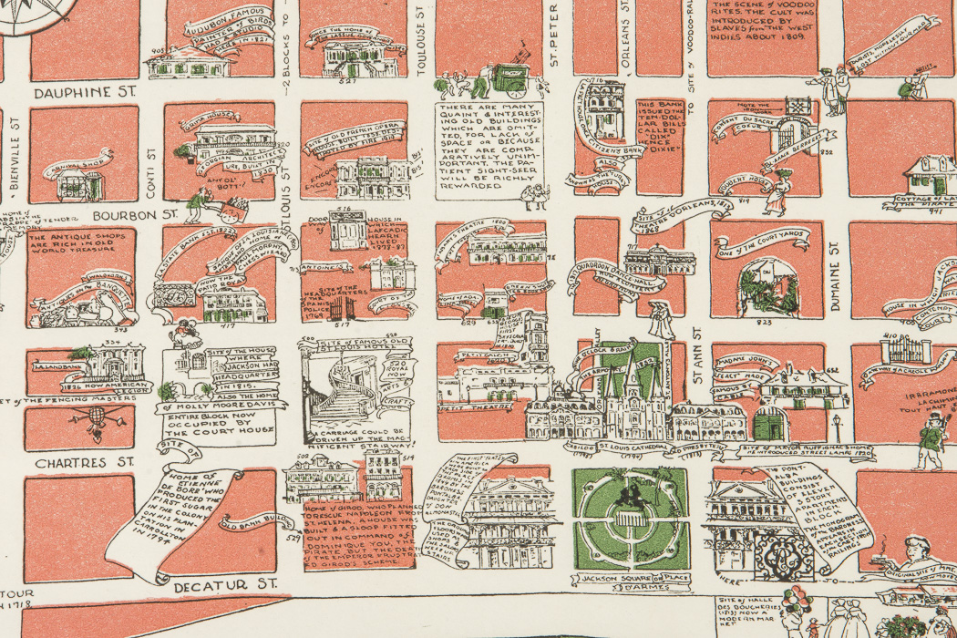 Vintage Map of New Orleans in 1928