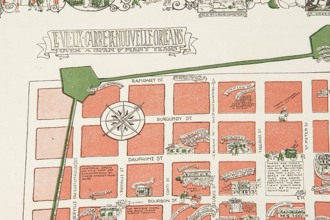 Vintage Map of New Orleans in 1928