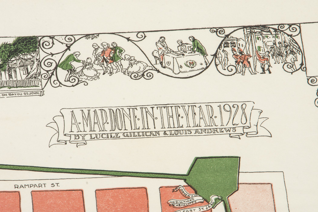 Vintage Map of New Orleans in 1928