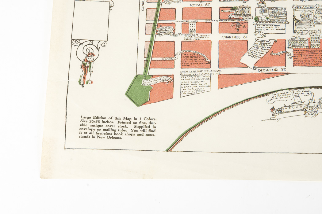 Vintage Map of New Orleans in 1928