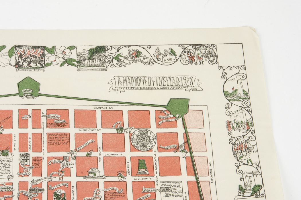 Vintage Map of New Orleans in 1928