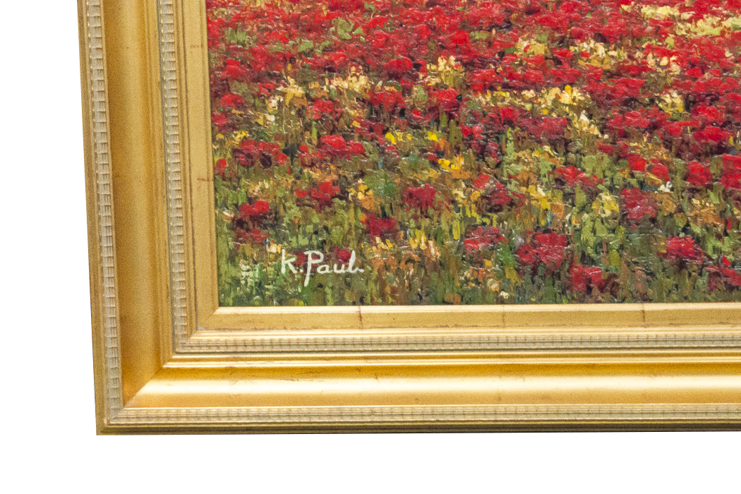 K. Paul Poppy Field Oil Painting