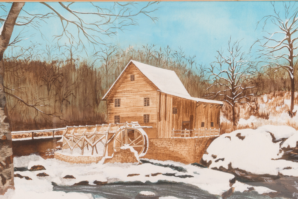 Rita Ford Jones Watercolor Winter Landscape