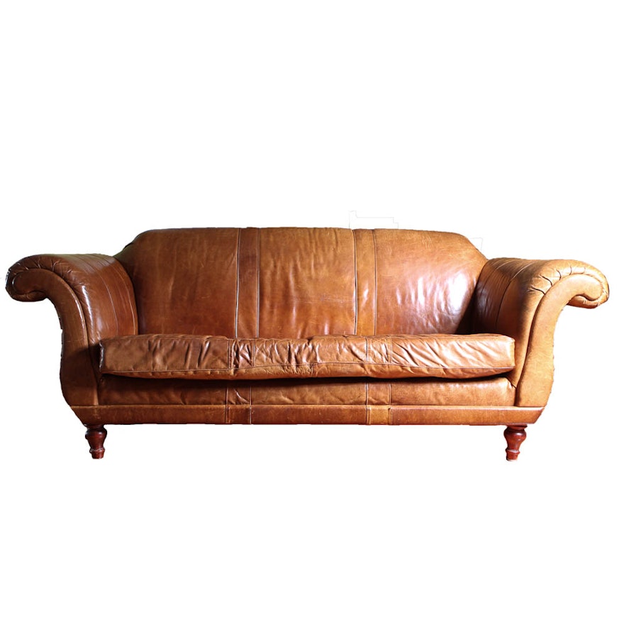 Brown Leather Sofa