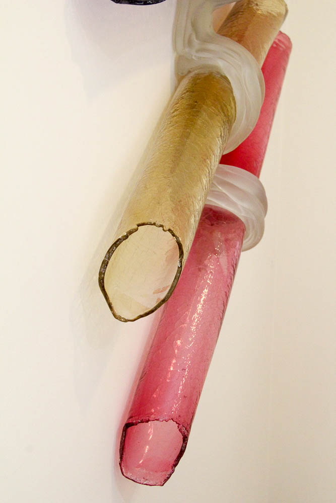 Drew Smith Art Glass Wall Sculpture "Floating Colors"