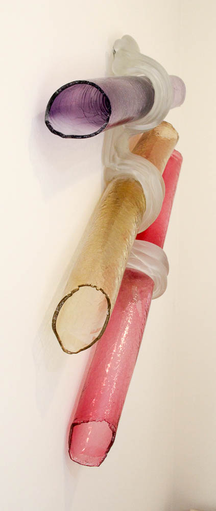 Drew Smith Art Glass Wall Sculpture "Floating Colors"