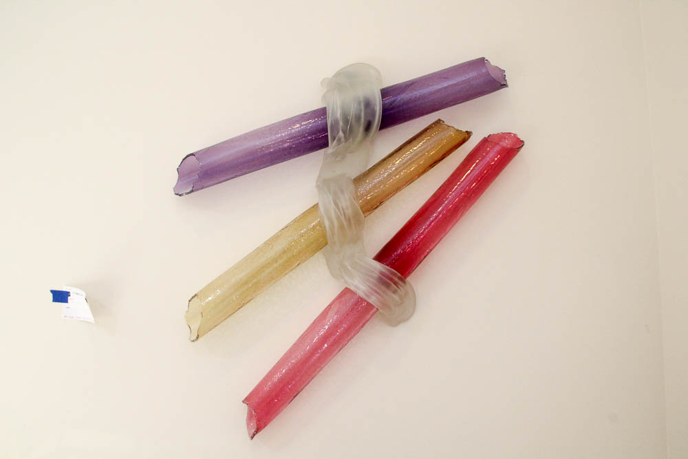 Drew Smith Art Glass Wall Sculpture "Floating Colors"