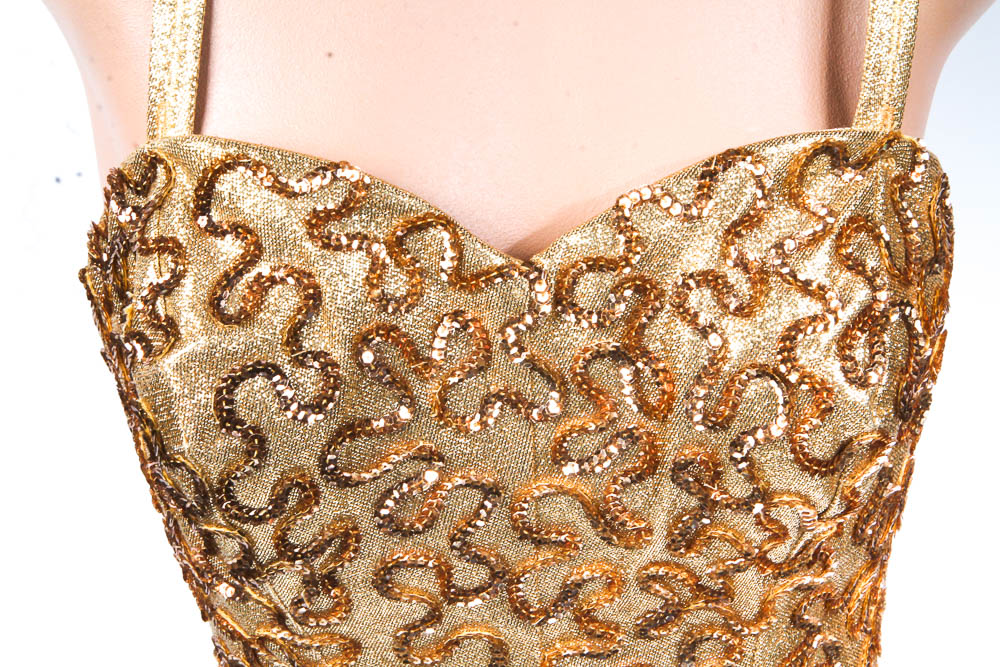 1950's Gold Beauty Pageant Costume