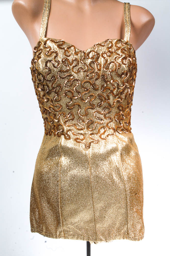 1950's Gold Beauty Pageant Costume
