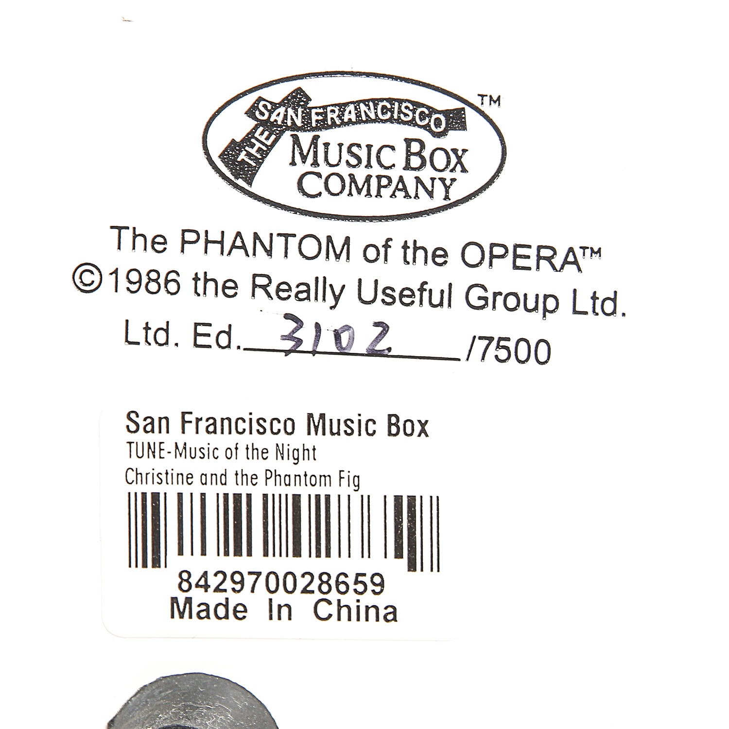 Three Music Boxes Inspired by the Musical Phantom of the Opera