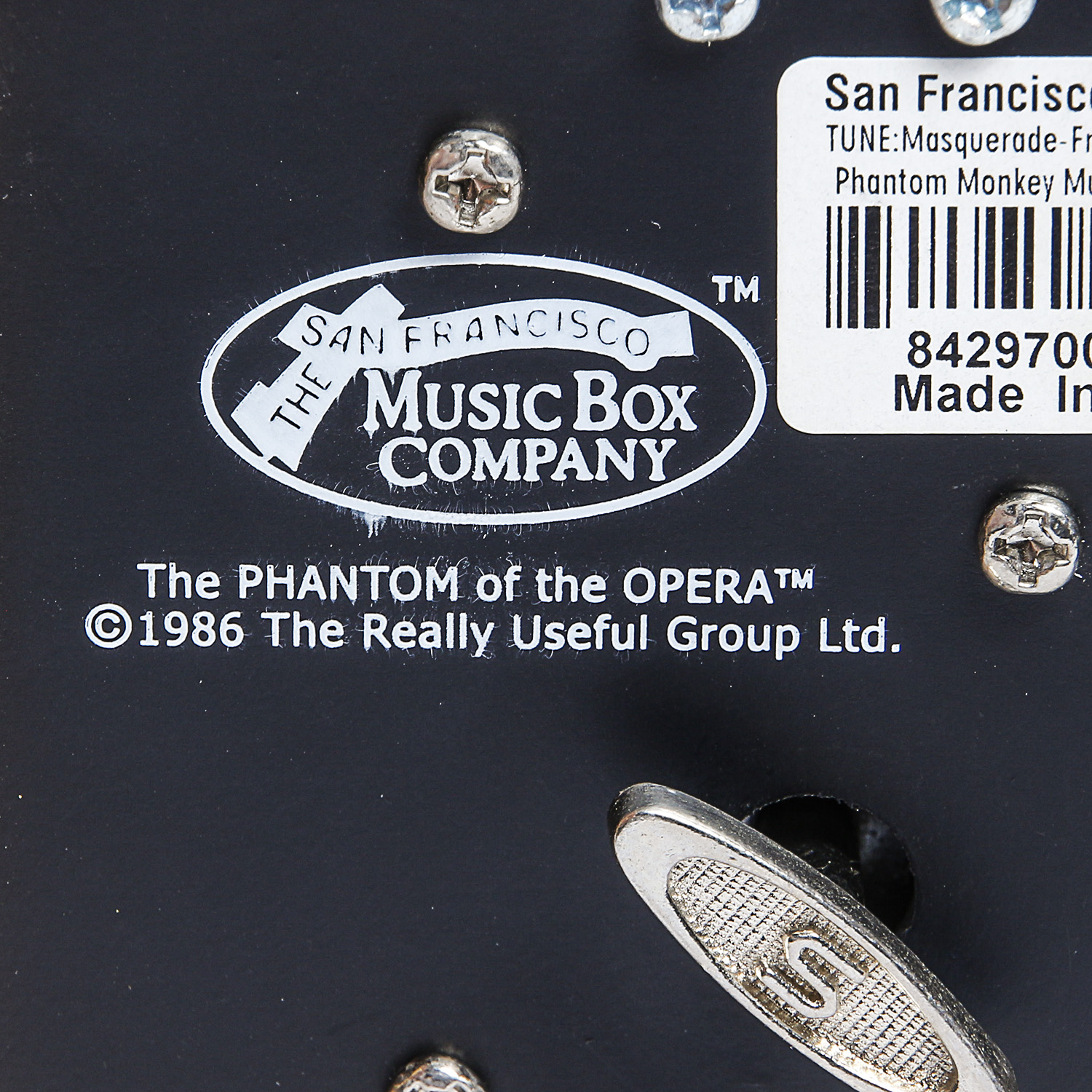 Three Music Boxes Inspired by the Musical Phantom of the Opera