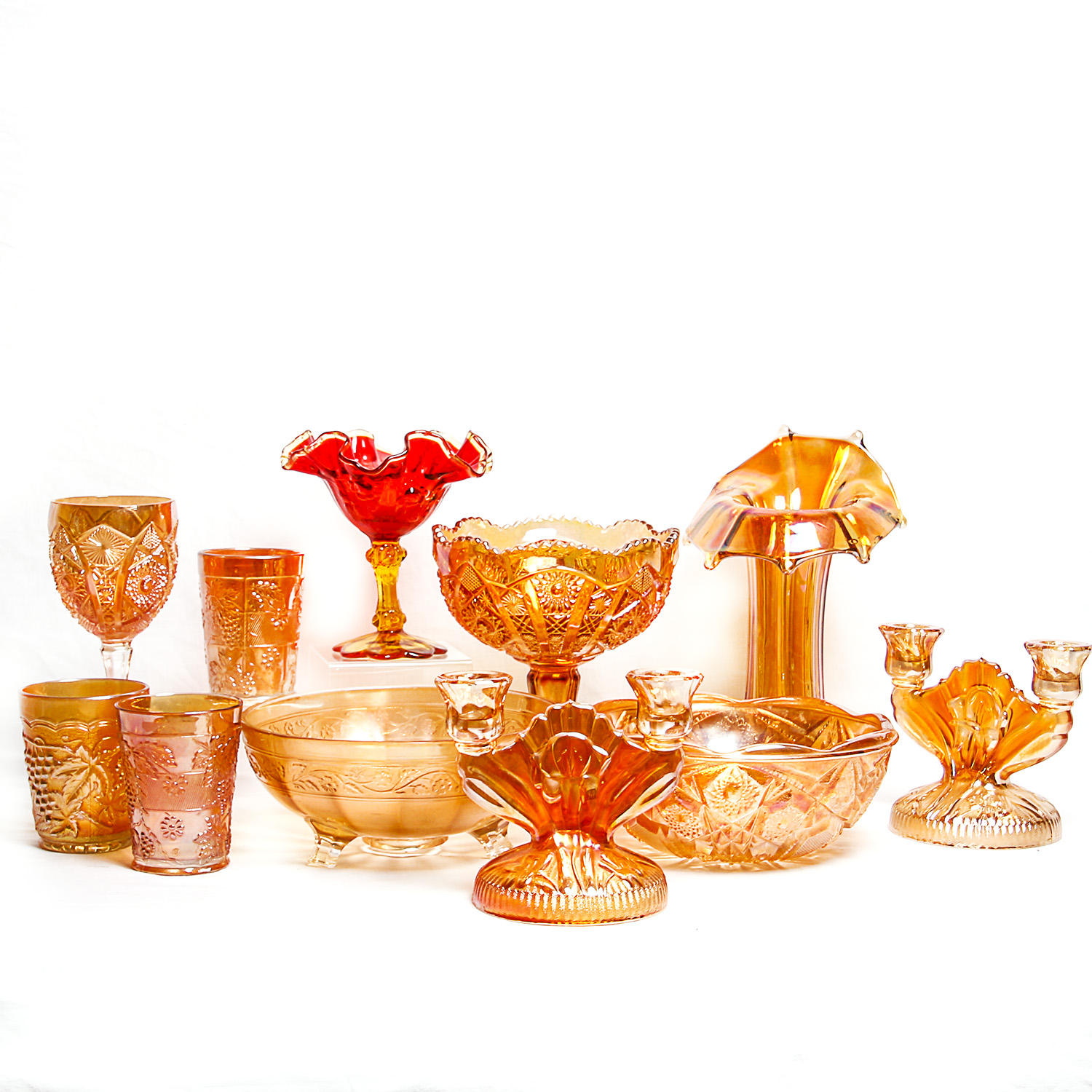 Vintage Marigold Carnival Glass