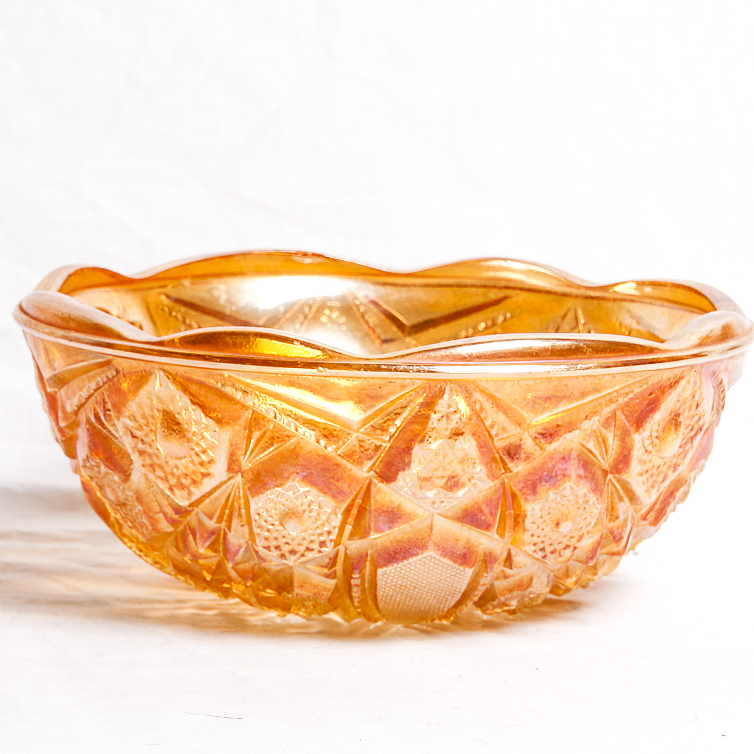 Vintage Marigold Carnival Glass