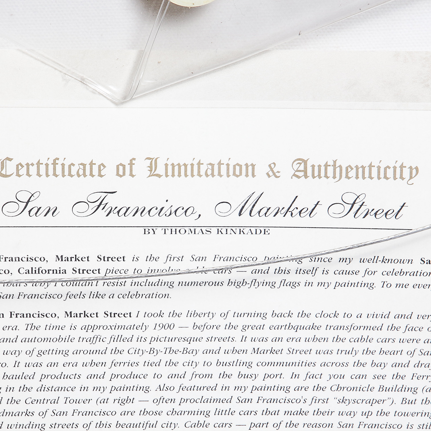 Limited Edition Thomas Kinkade "San Francisco, Market Street" Print