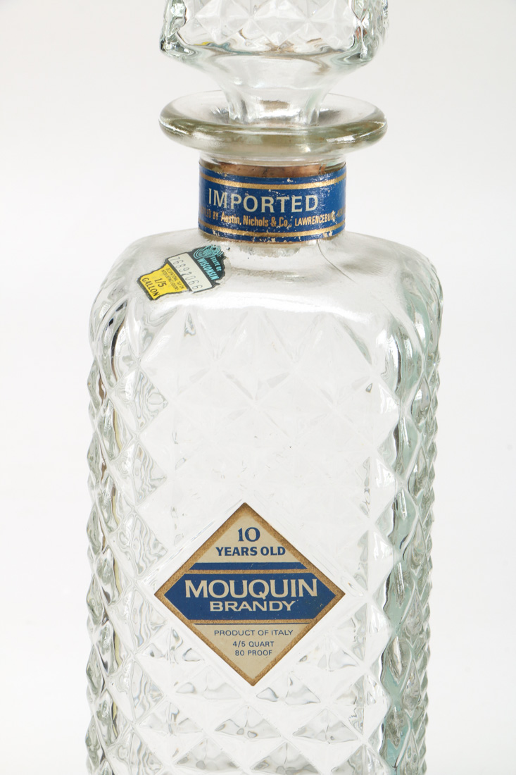 Seven Vintage Branded Decanters and Bottles