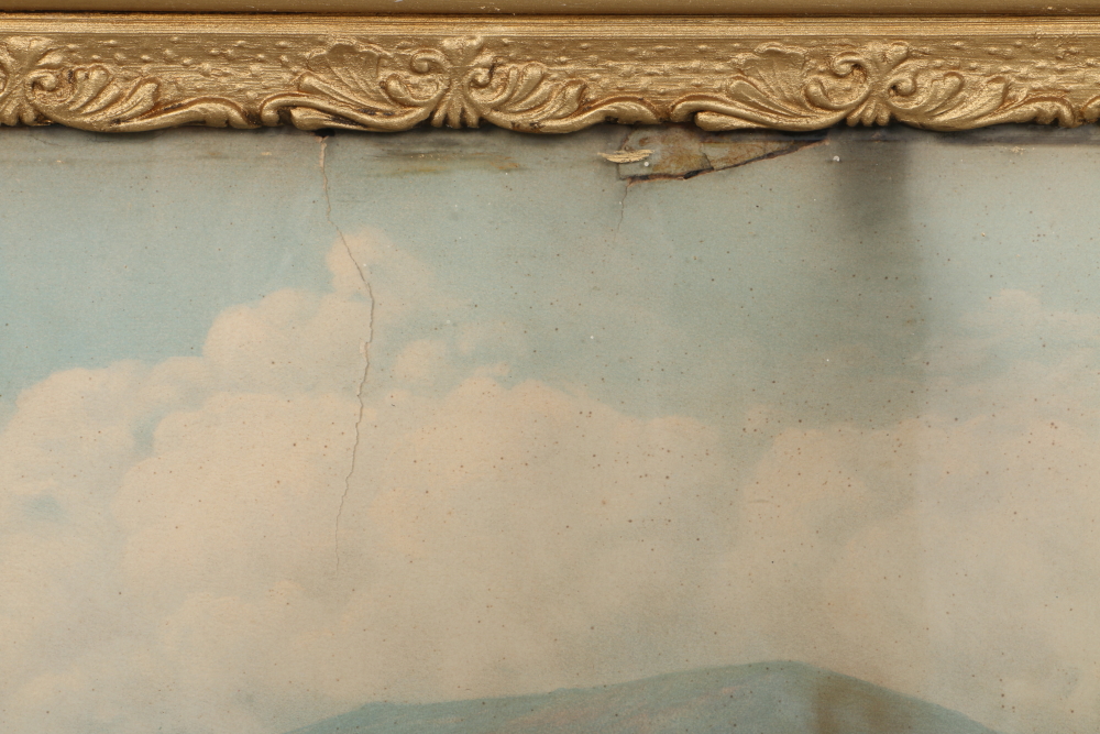 Vintage Framed Chromolithograph "Catskills in Autumn"