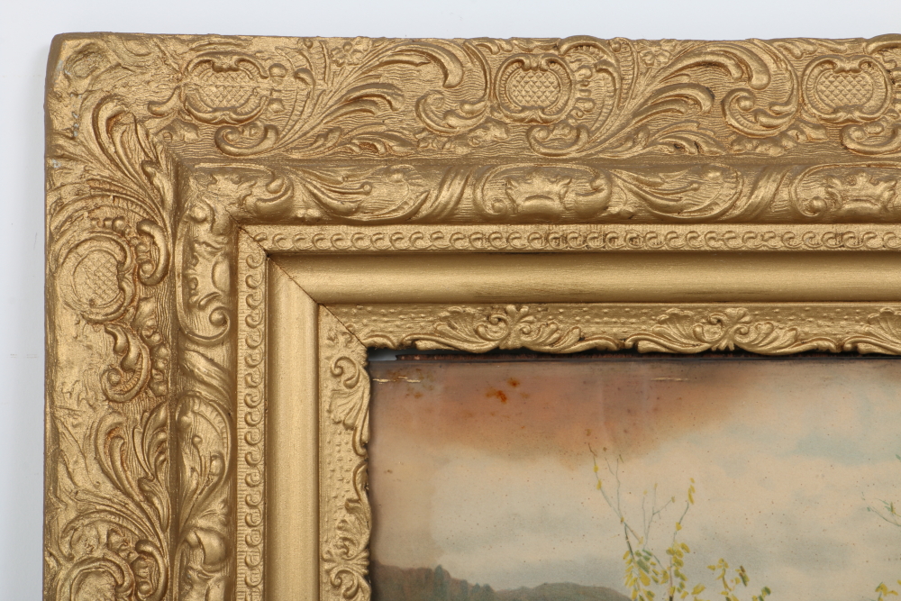 Vintage Framed Chromolithograph "Catskills in Autumn"