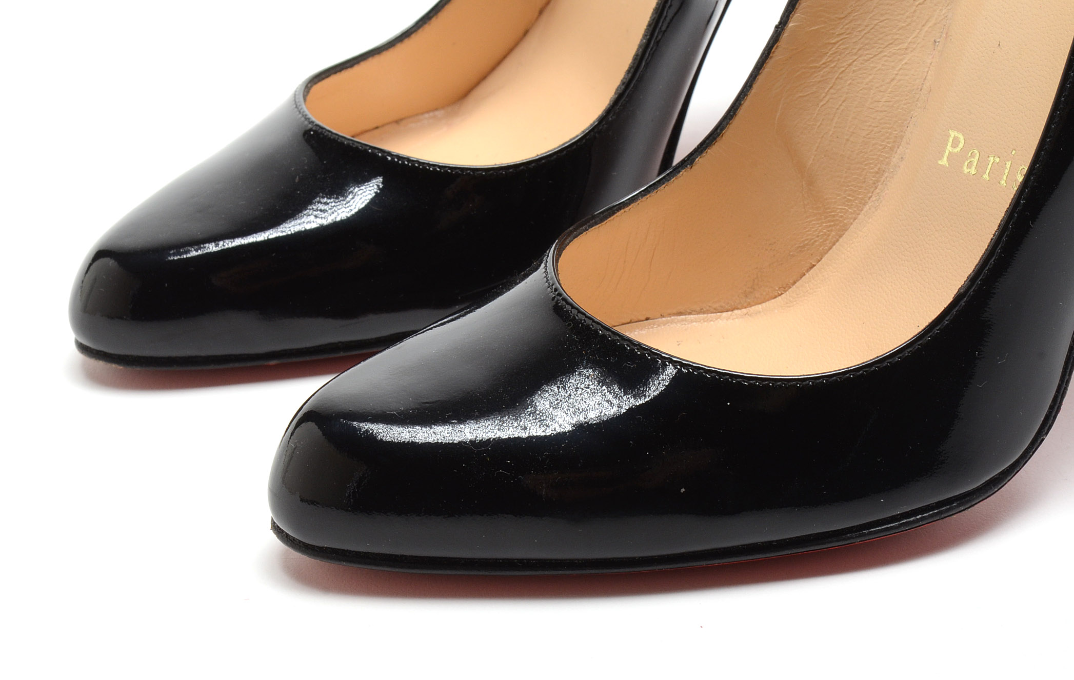 Christian Louboutin of Paris Black Patent Leather Stiletto Dress Pumps