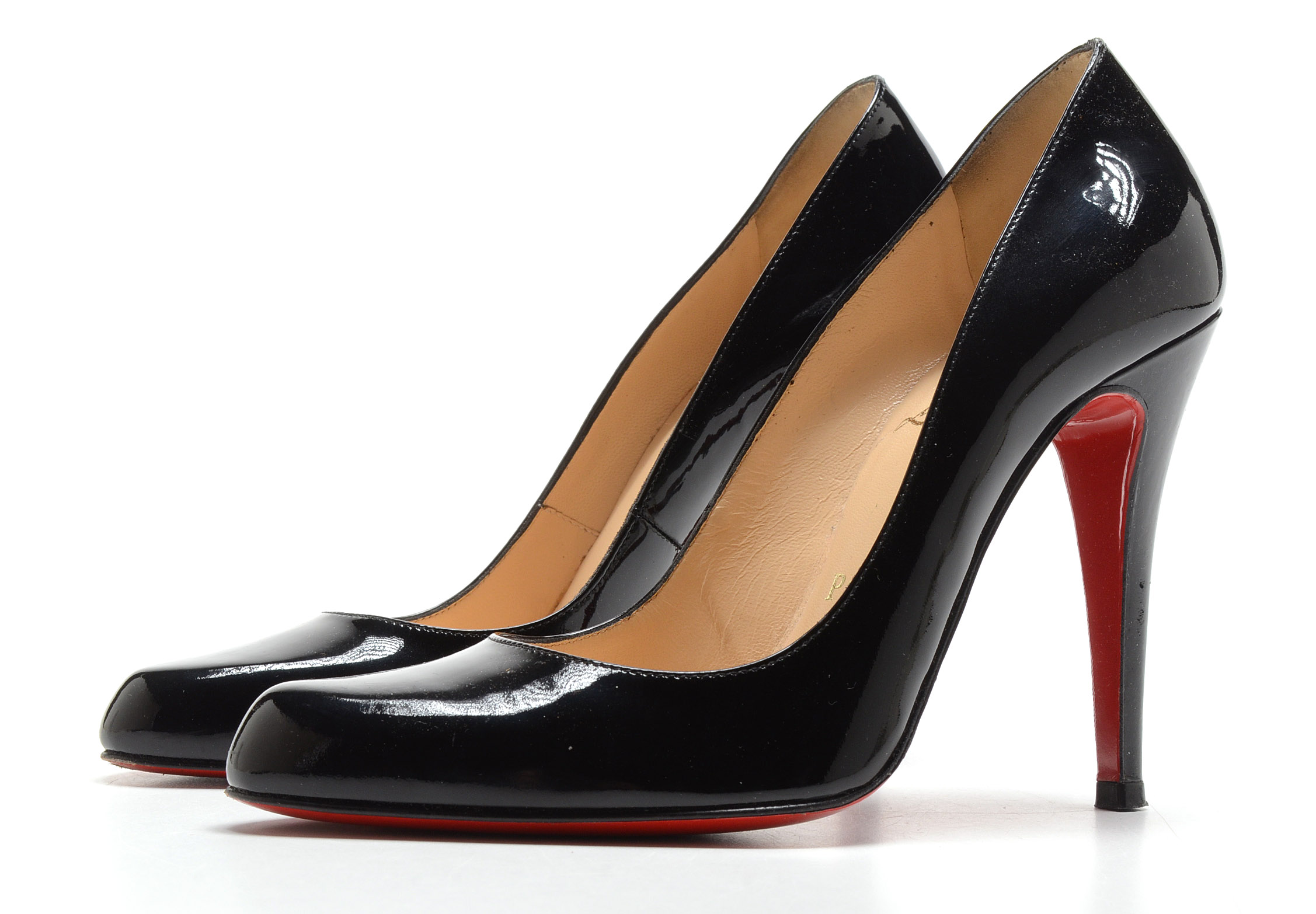 Christian Louboutin of Paris Black Patent Leather Stiletto Dress Pumps