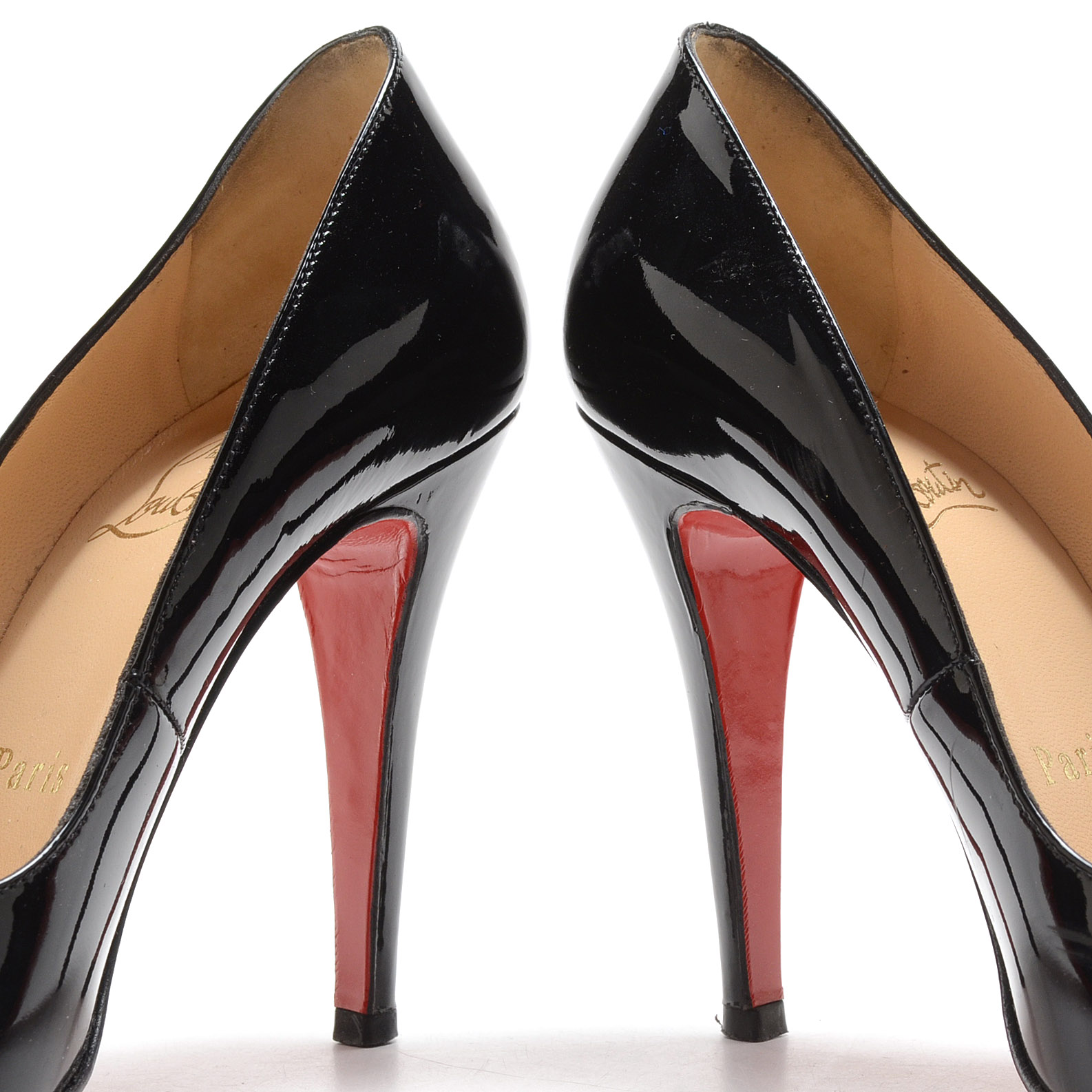 Christian Louboutin of Paris Black Patent Leather Stiletto Dress Pumps