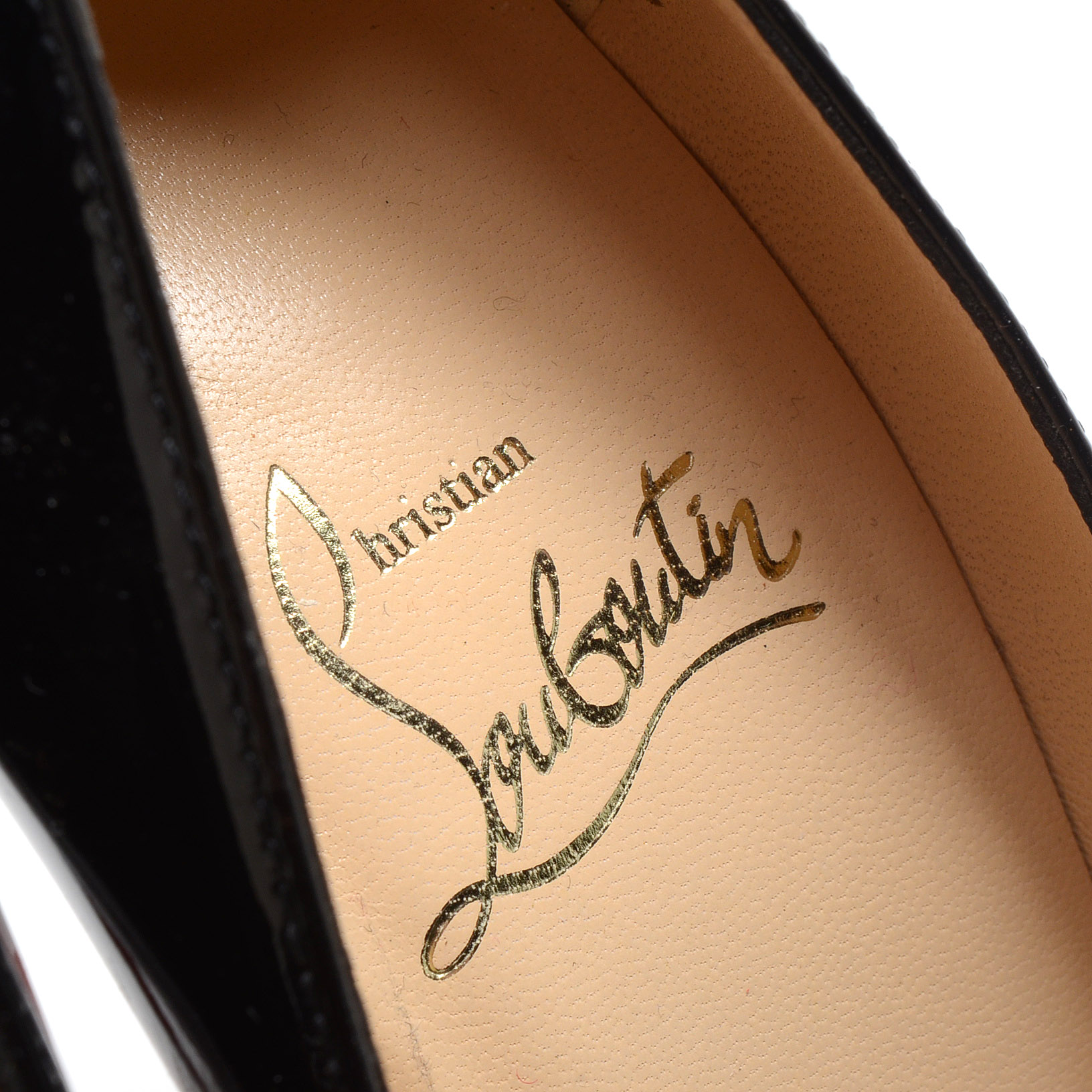 Christian Louboutin of Paris Black Patent Leather Stiletto Dress Pumps