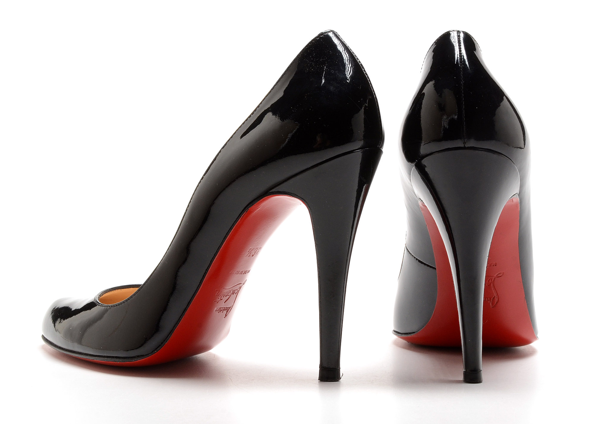 Christian Louboutin of Paris Black Patent Leather Stiletto Dress Pumps