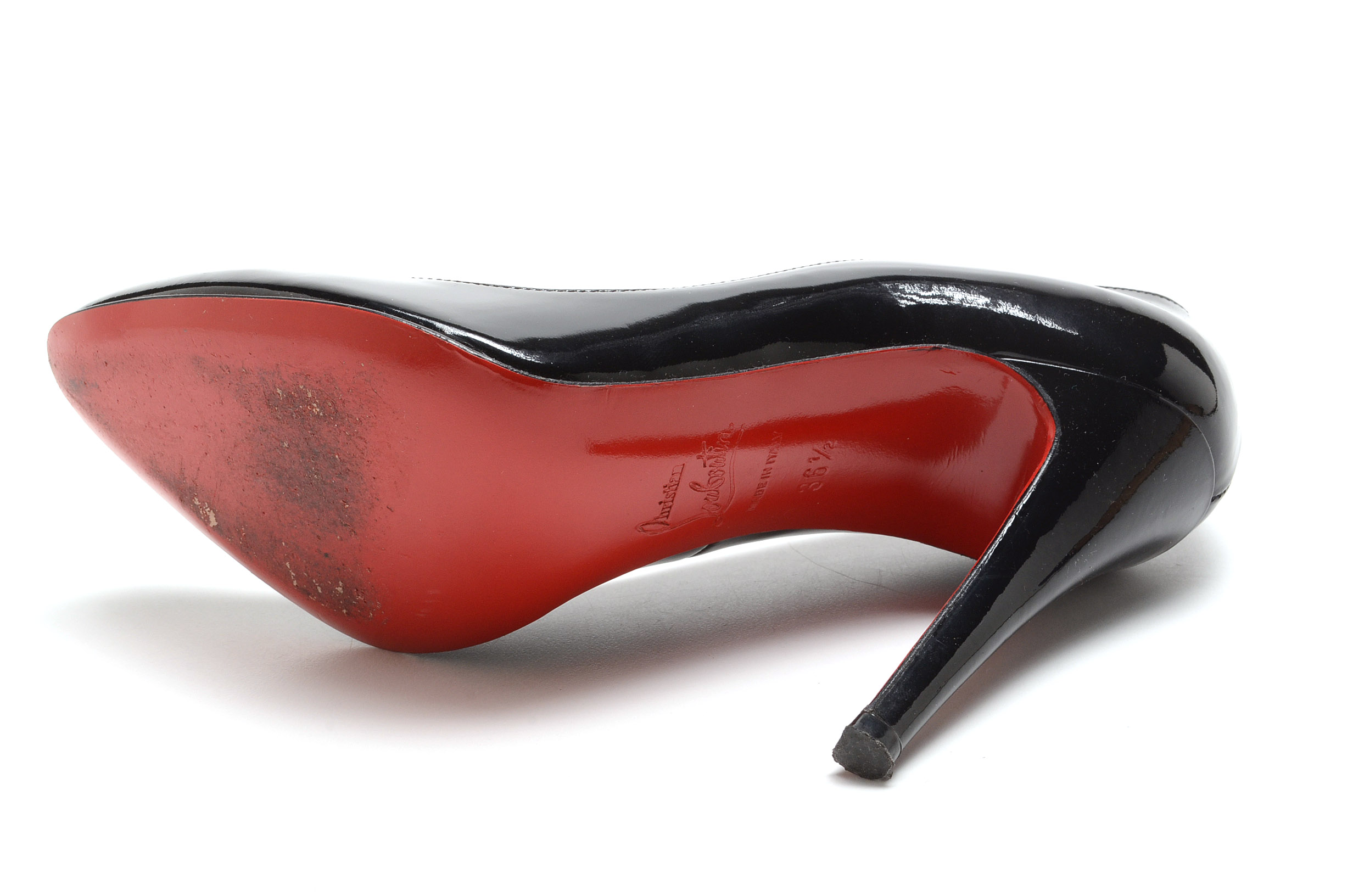 Christian Louboutin of Paris Black Patent Leather Stiletto Dress Pumps