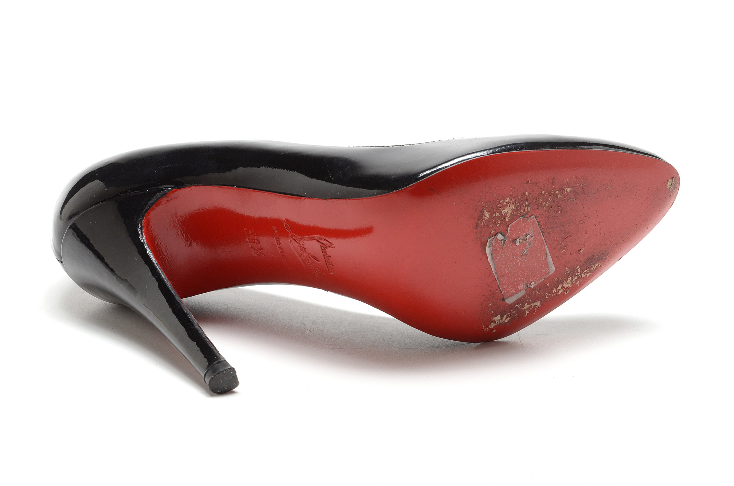 Christian Louboutin of Paris Black Patent Leather Stiletto Dress Pumps