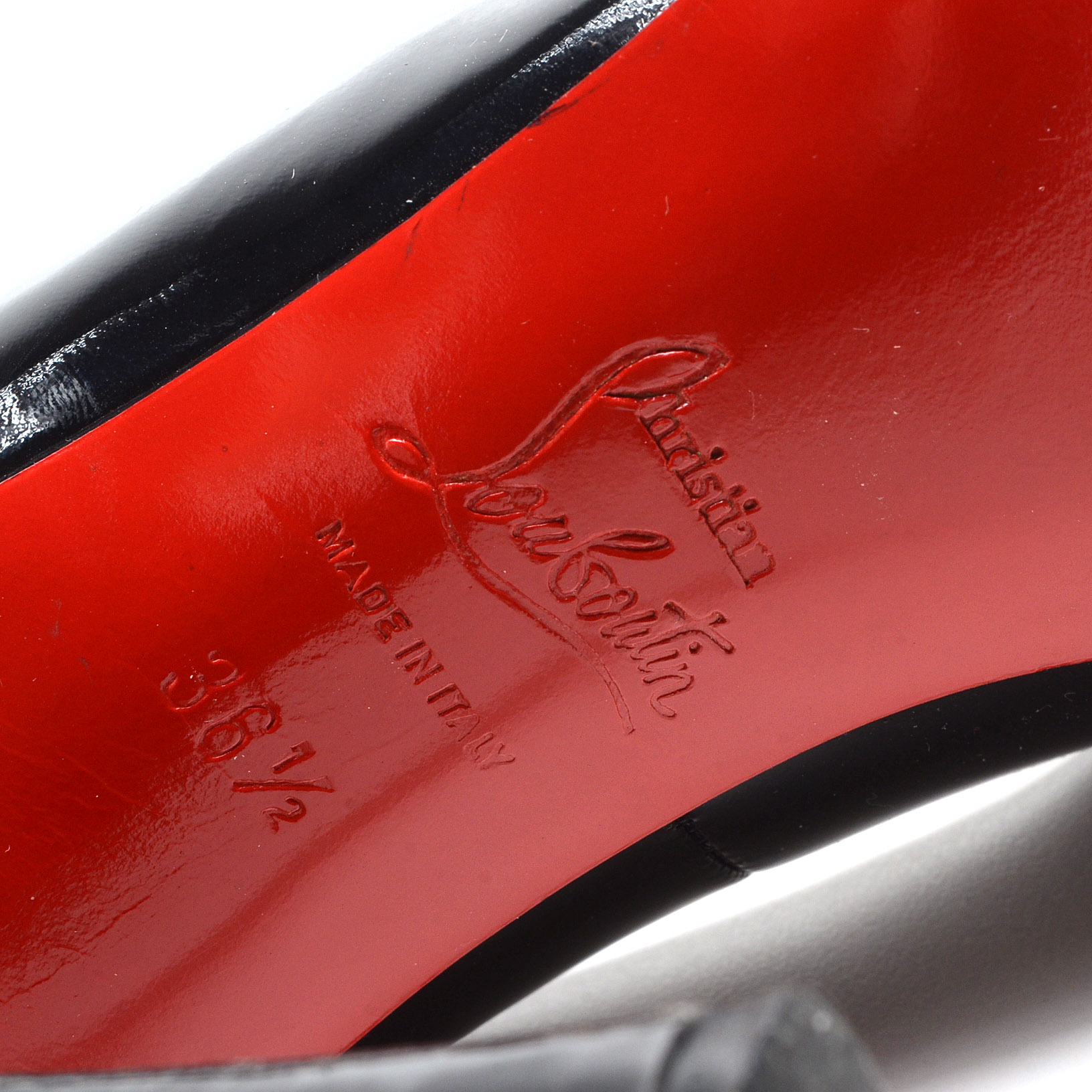 Christian Louboutin of Paris Black Patent Leather Stiletto Dress Pumps