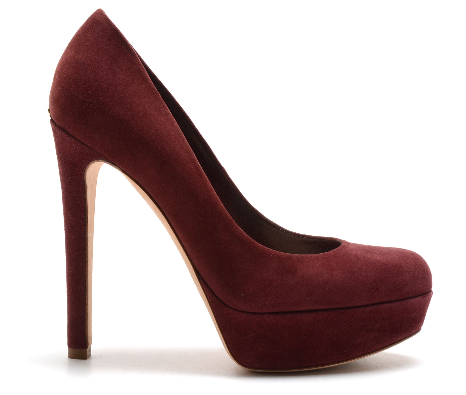 Christian Dior Cabernet Suede Leather Platform Dress Pumps