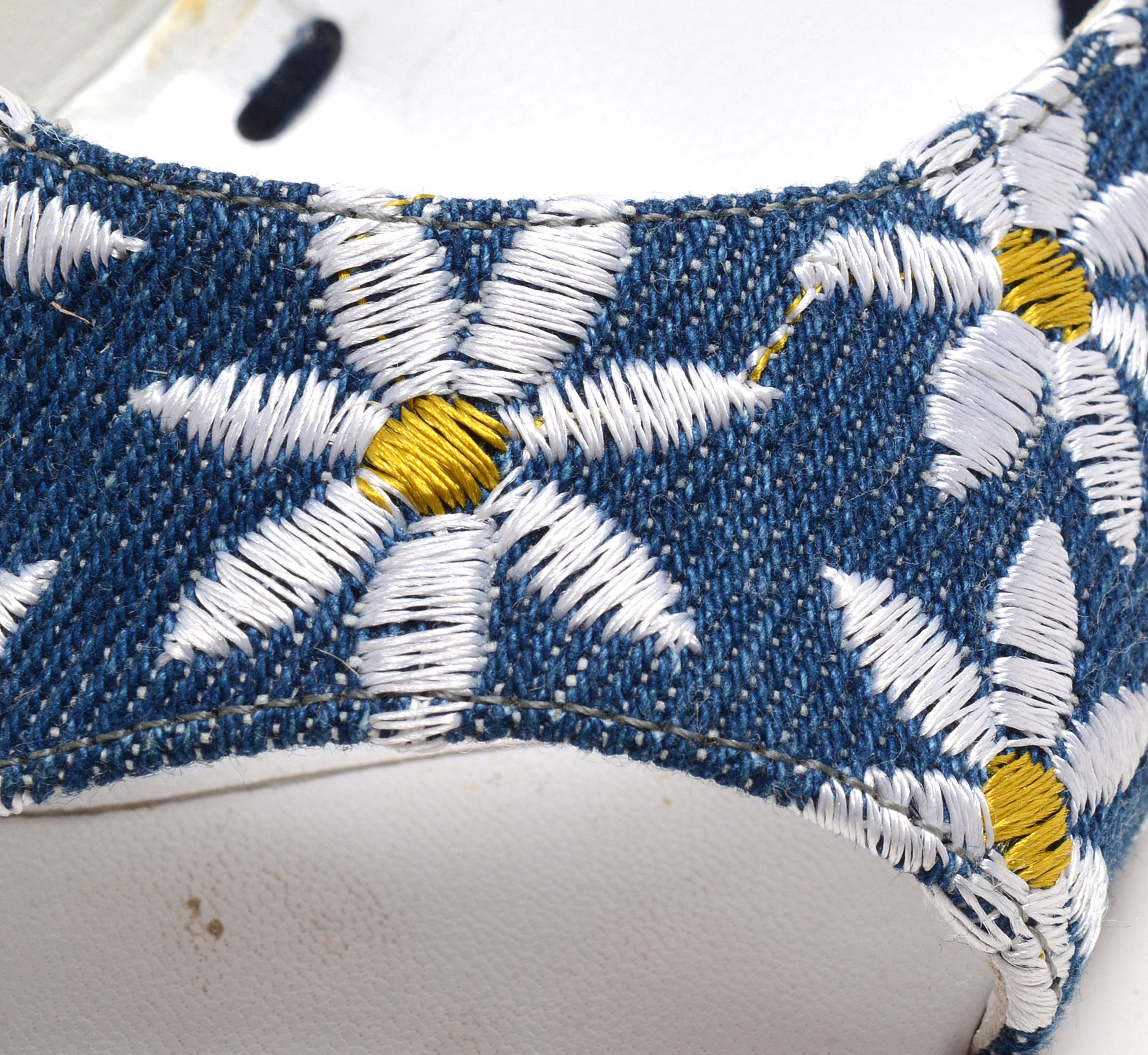 Manola Blahnik Floral Embroidered Open Toe Slide Dress Sandals