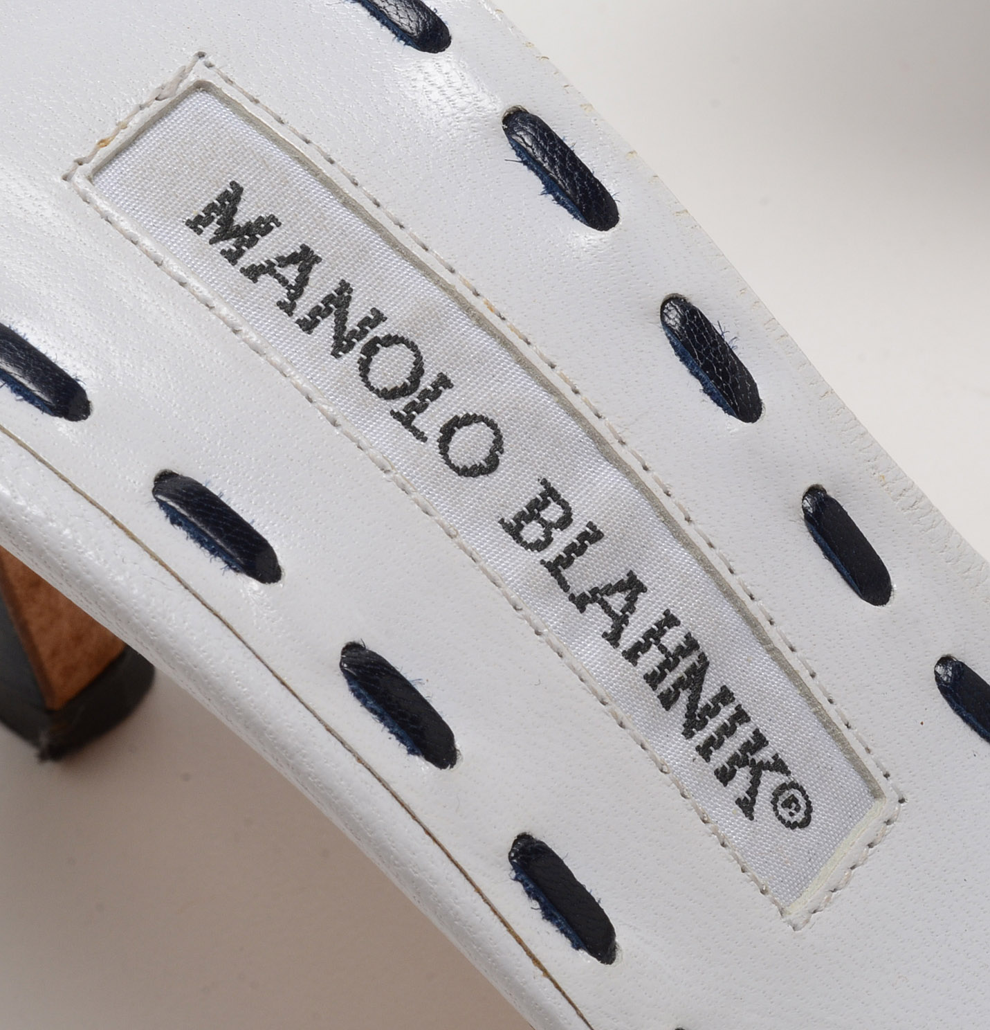 Manola Blahnik Floral Embroidered Open Toe Slide Dress Sandals