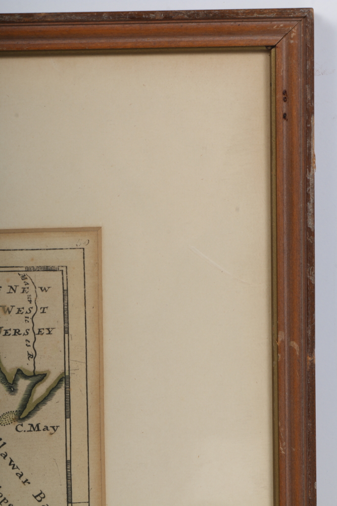 Herman Moll Hand-Colored Engraving of a Map