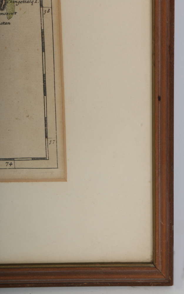 Herman Moll Hand-Colored Engraving of a Map