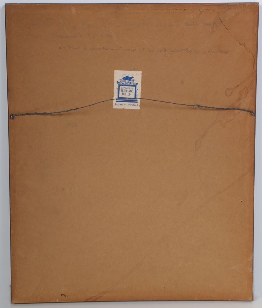 Herman Moll Hand-Colored Engraving of a Map