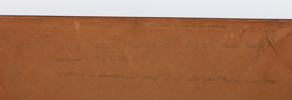 Herman Moll Hand-Colored Engraving of a Map