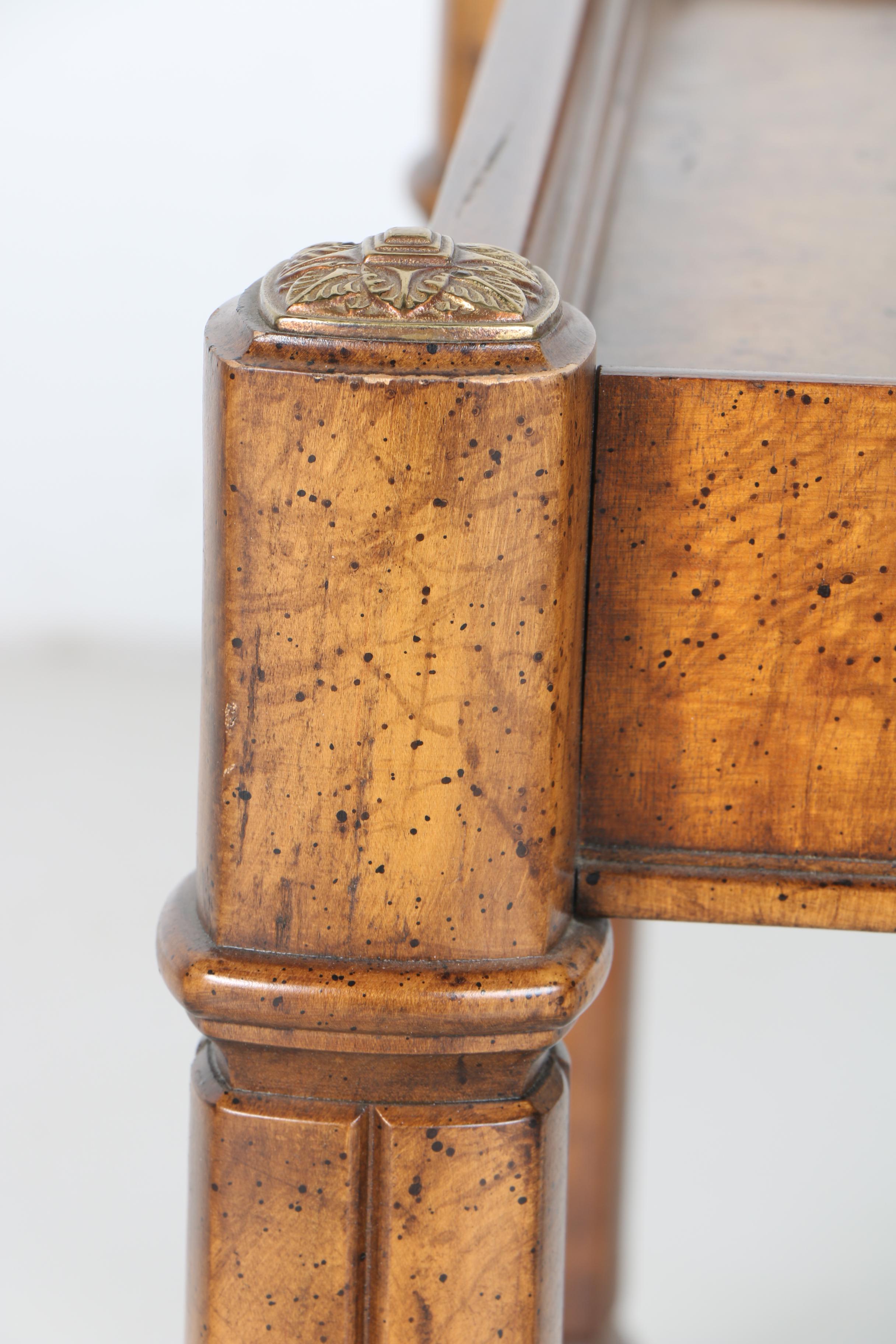 Mid Century Glass inlaid Side Table