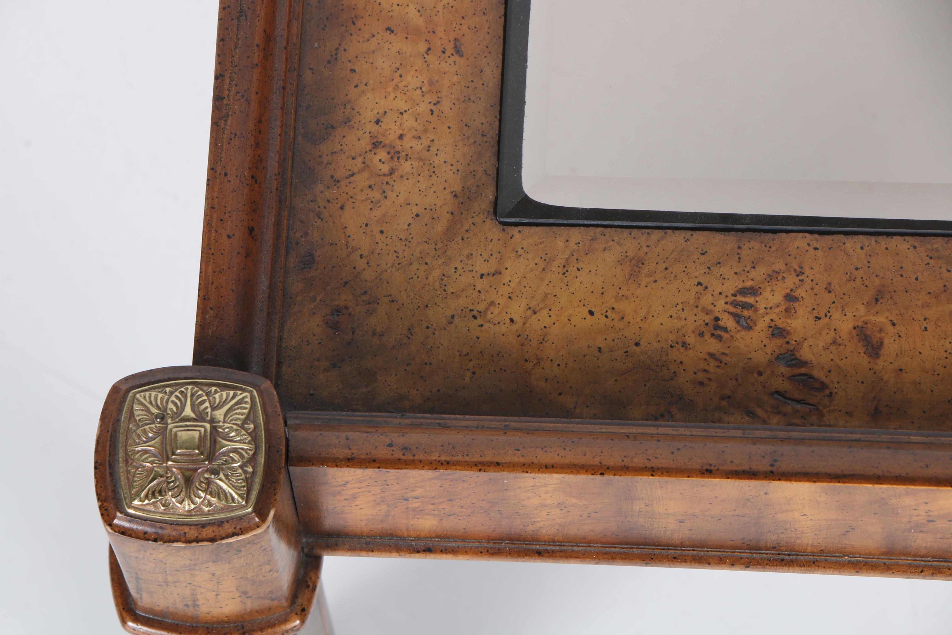 Mid Century Glass inlaid Side Table