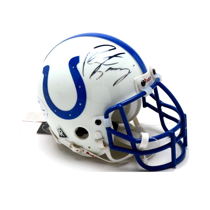 Peyton Manning Signed Colts Mini Football Helmet COA