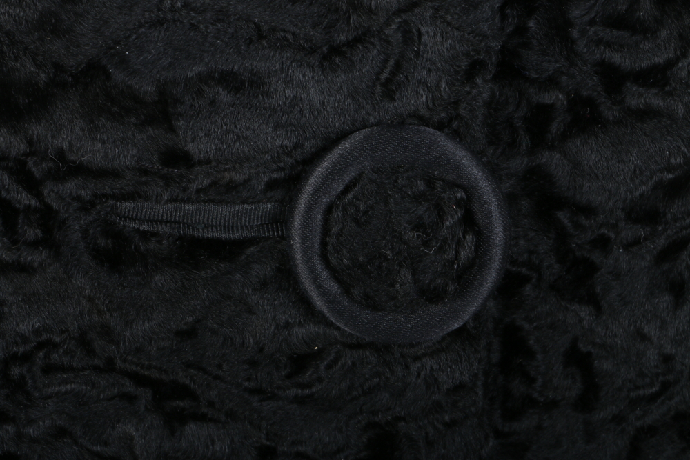 1970s Broadtail Lamb and Mink Fur Coat by Marshall Field & Company