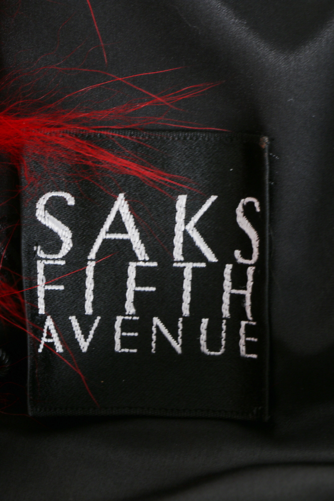 Louis Féraud Red Sheared Beaver Fur Coat With Fox Fur Trim