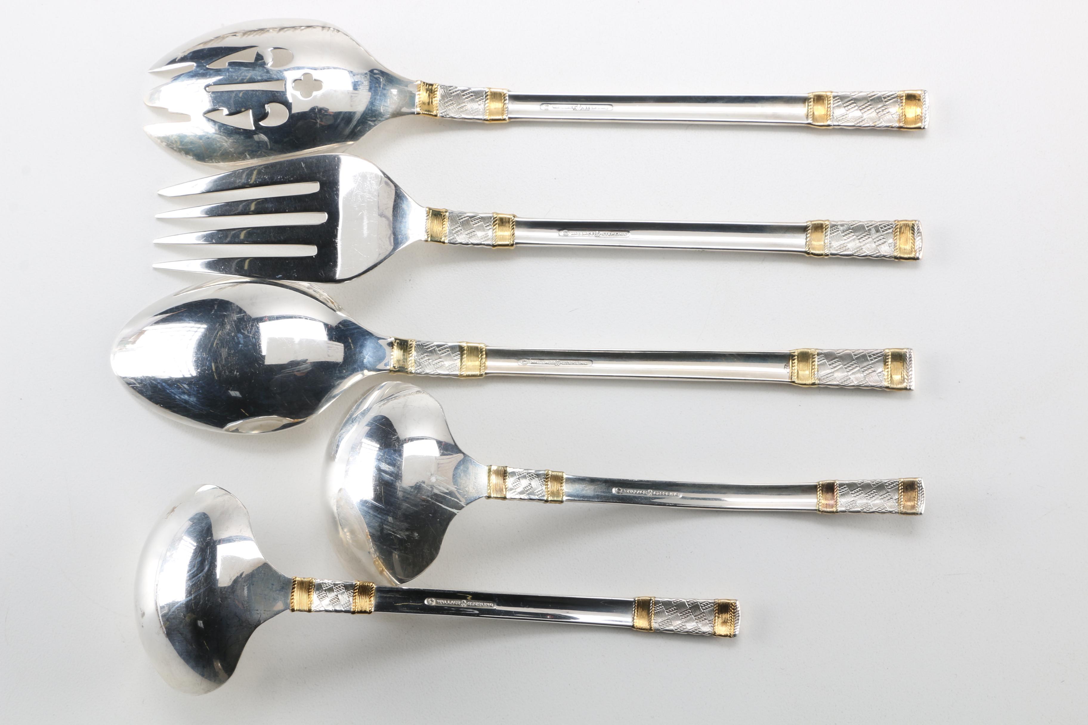 Wallace "Golden Aegean Weave" Sterling Silver Flatware Set