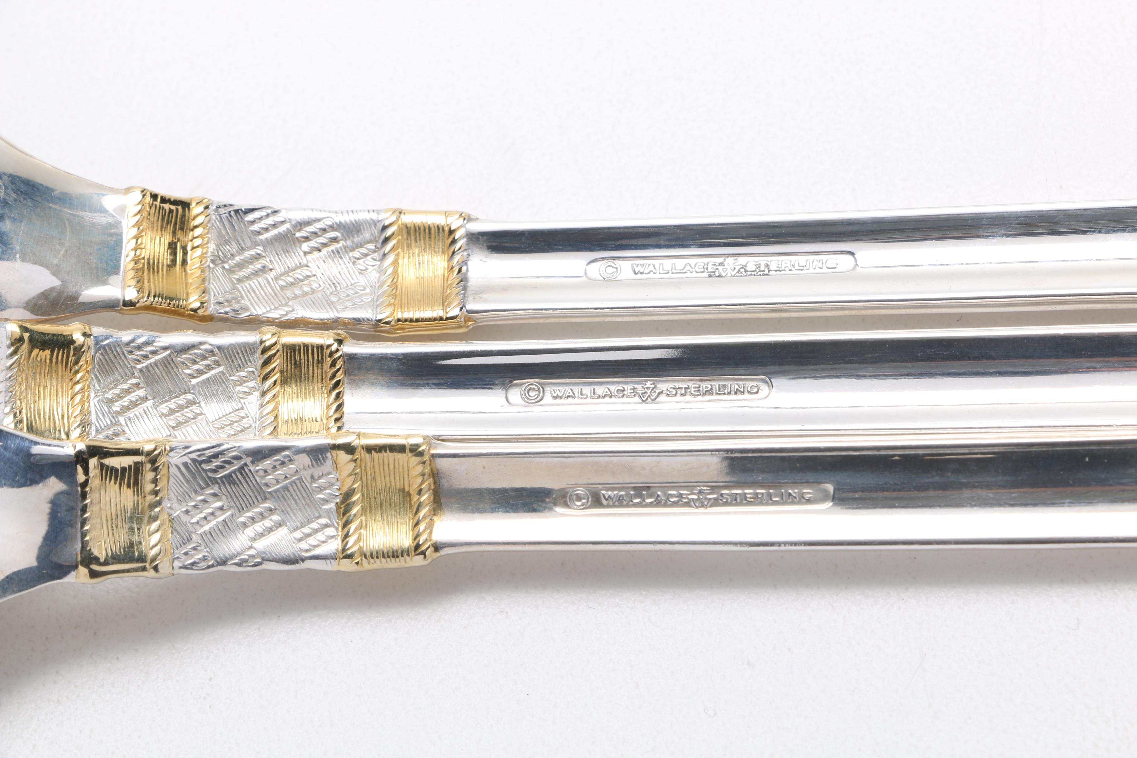 Wallace "Golden Aegean Weave" Sterling Silver Flatware Set