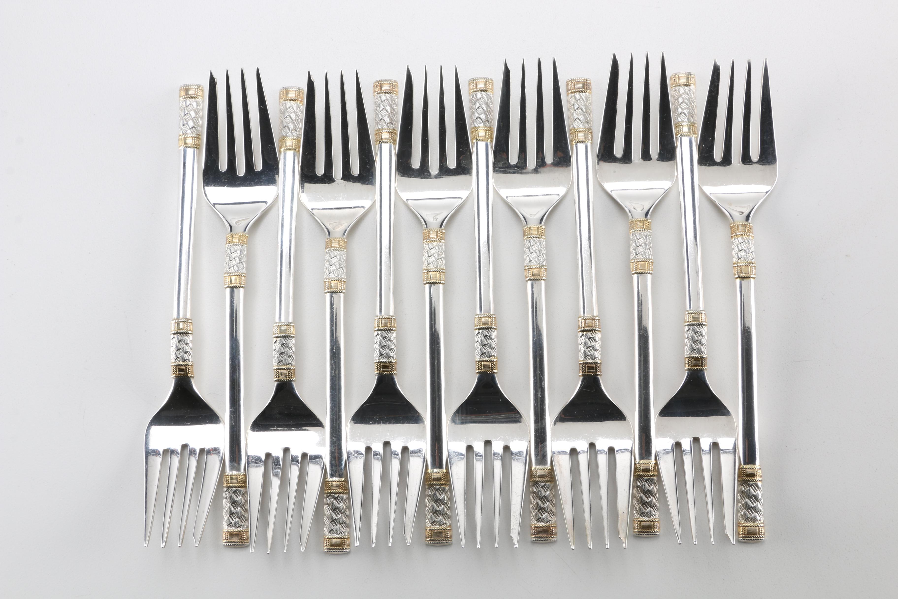 Wallace "Golden Aegean Weave" Sterling Silver Flatware Set
