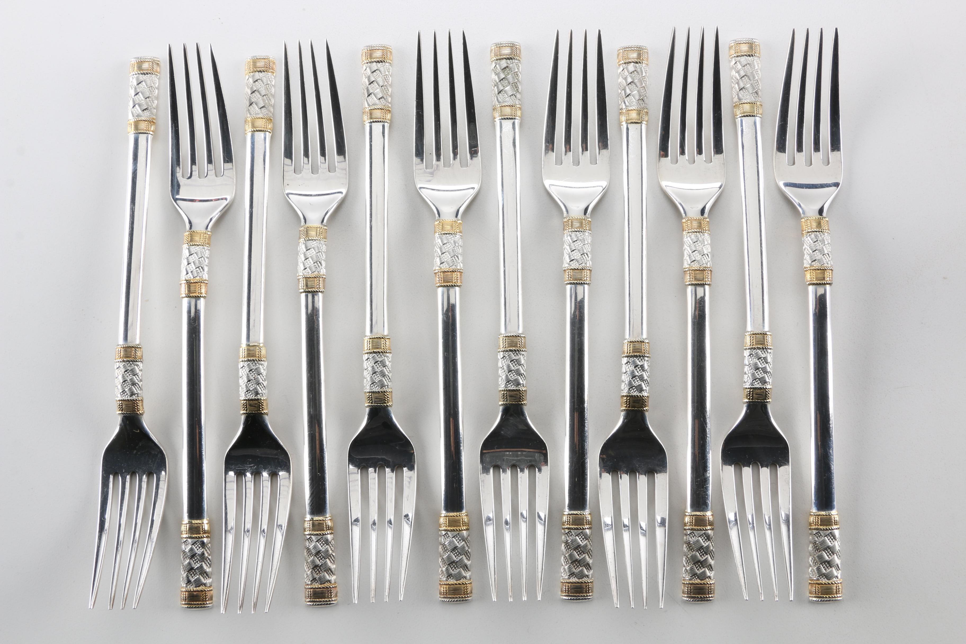 Wallace "Golden Aegean Weave" Sterling Silver Flatware Set